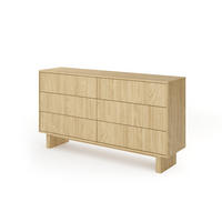 KOMMODE: geölte Eiche, 153,5 x 82,6 x 38,1 cm - Eichefarben, Holzwerkstoff (153.5/82.6/38.1cm) - 3XE LIVING
