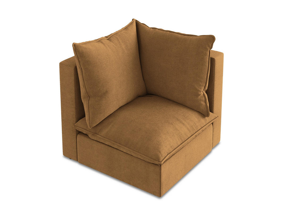 POUF Strukturstoff Beige - Beige/Schwarz, Holzwerkstoff/Kunststoff (75/45/75cm) - Makamii