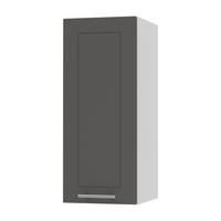 KÜCHENHÄNGESCHRANK Kvantum W2/30 Graphit Matt / Weiß Matt 30 / 32,5 / 72cm - Graphitfarben/Weiß, Holz/Holzwerkstoff (30/72/32.5cm) - Feldmann-Wohnen