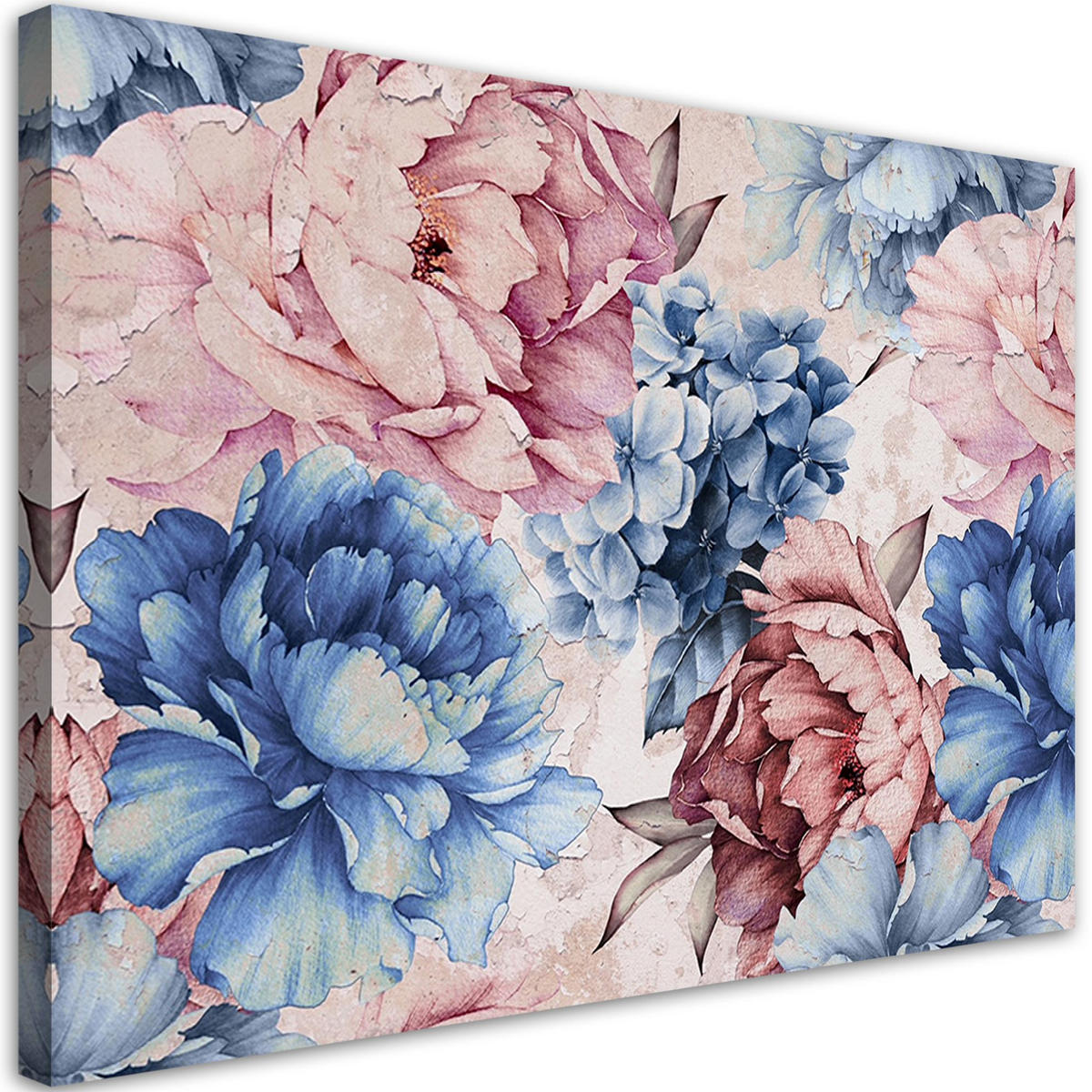 WANDBILD pastell peonien blumen natur - Multicolor, Textil (60/40cm) - Feeby