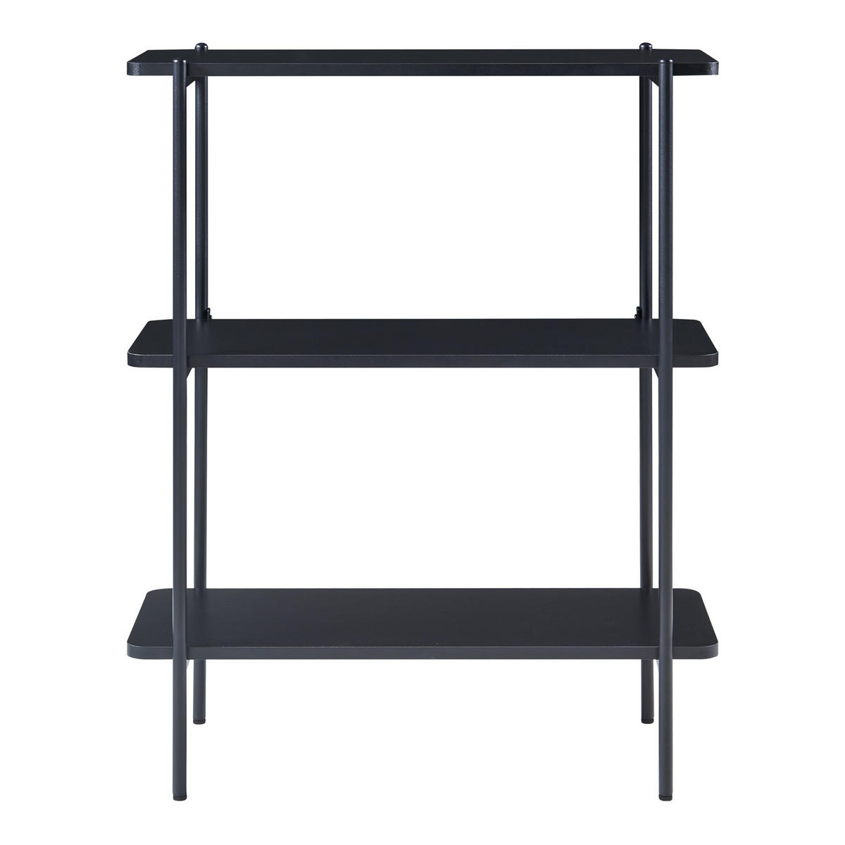STANDREGAL Samnanger - Schwarz, Holzwerkstoff/Metall (80/100/34cm) - [en.casa]