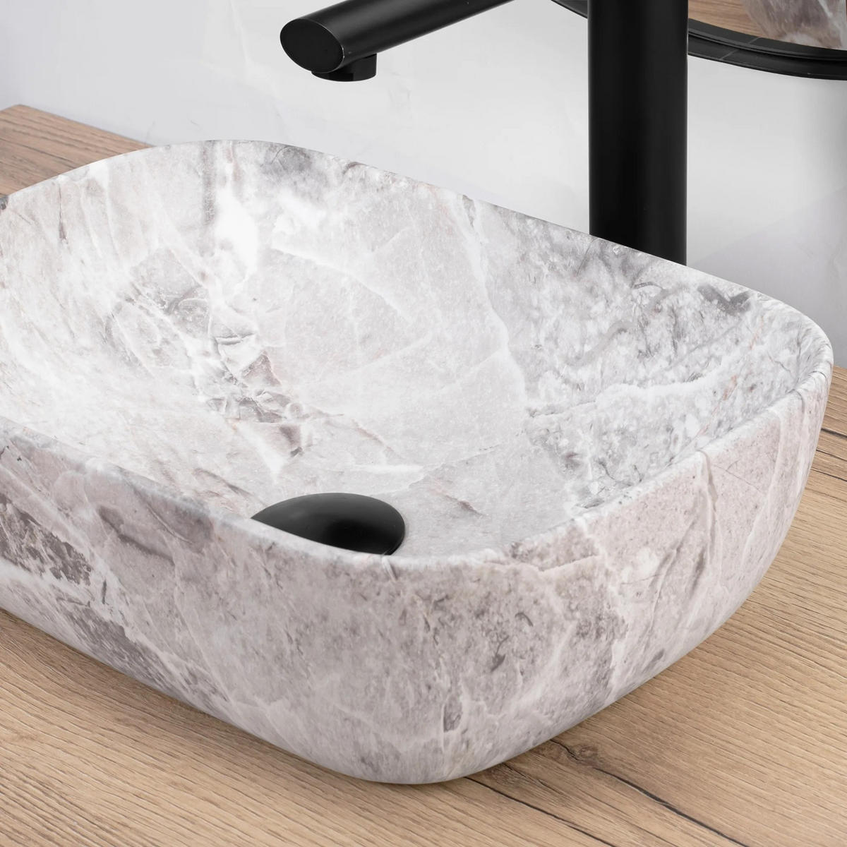 AUFSATZWASCHBECKEN Rea Belinda Mini Stone Matt - Beige, Keramik (25/11.5/36cm) - REA