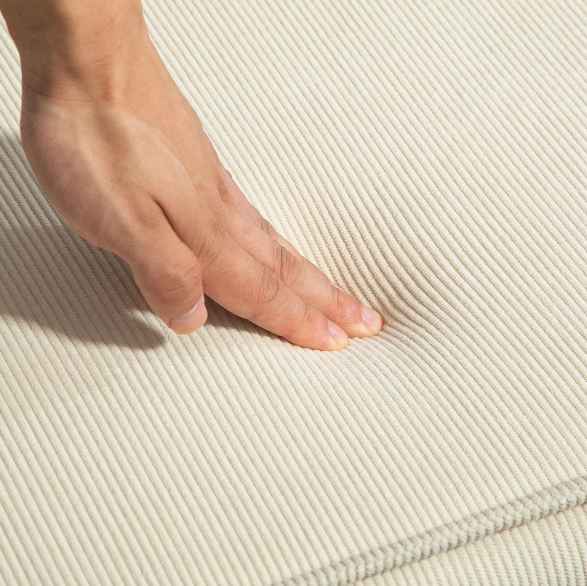 SCHLAFSESSEL 73/100/60 cm mit Liegefläche 73/195 cm – klappbar und platzsparend - Creme, Textil (73/60/100cm) - BEAOK