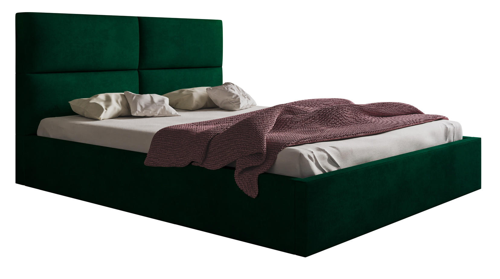 POLSTERBETT 180x200 Terra mit Bettkasten, Grün - Grün, Holz/Textil (180/200cm) - Emporius