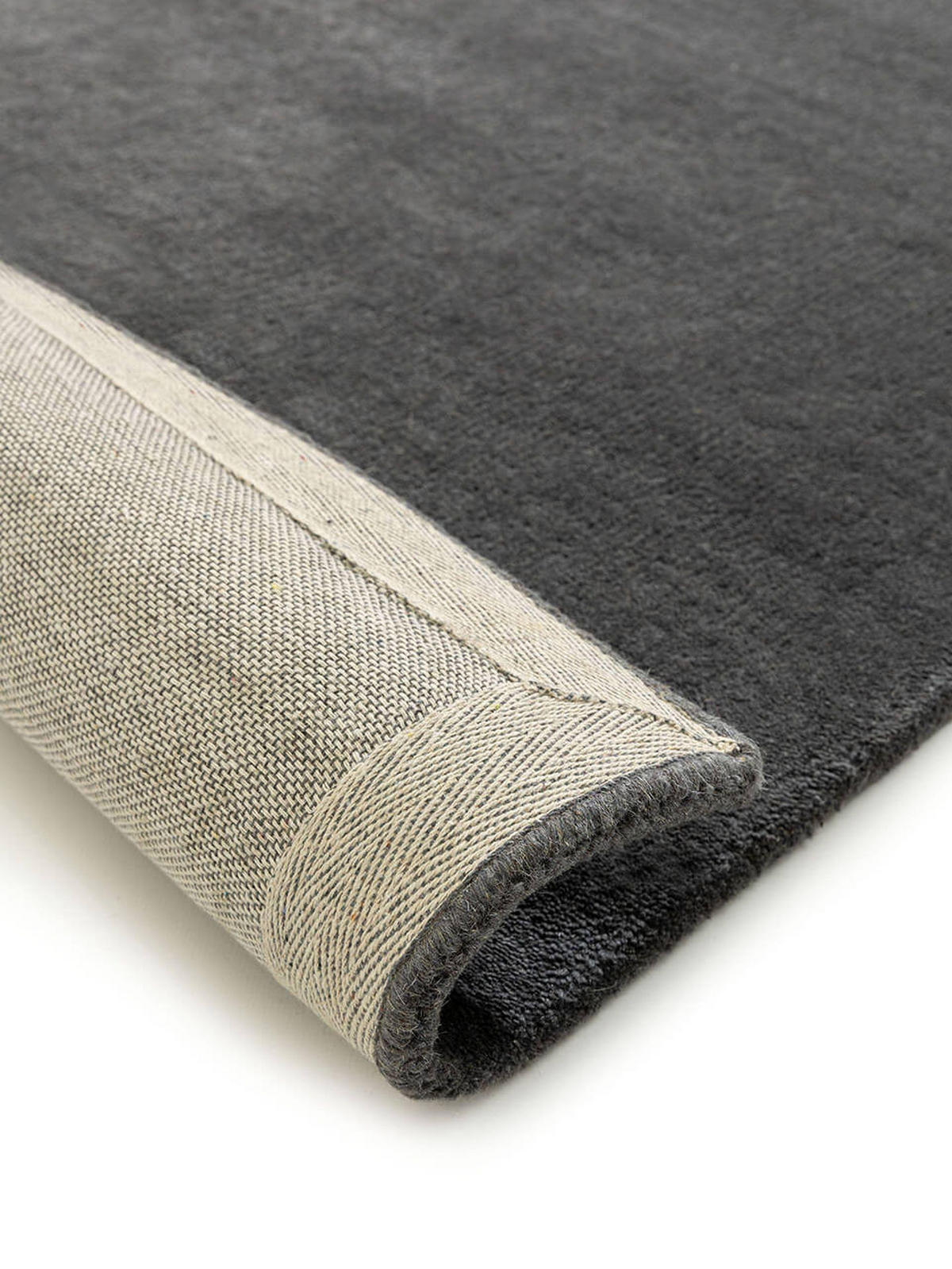 WOLLTEPPICH-LÄUFER Bent Anthrazit 70x200 cm - Grau, Textil (70/1cm) - KUNSTLOFT