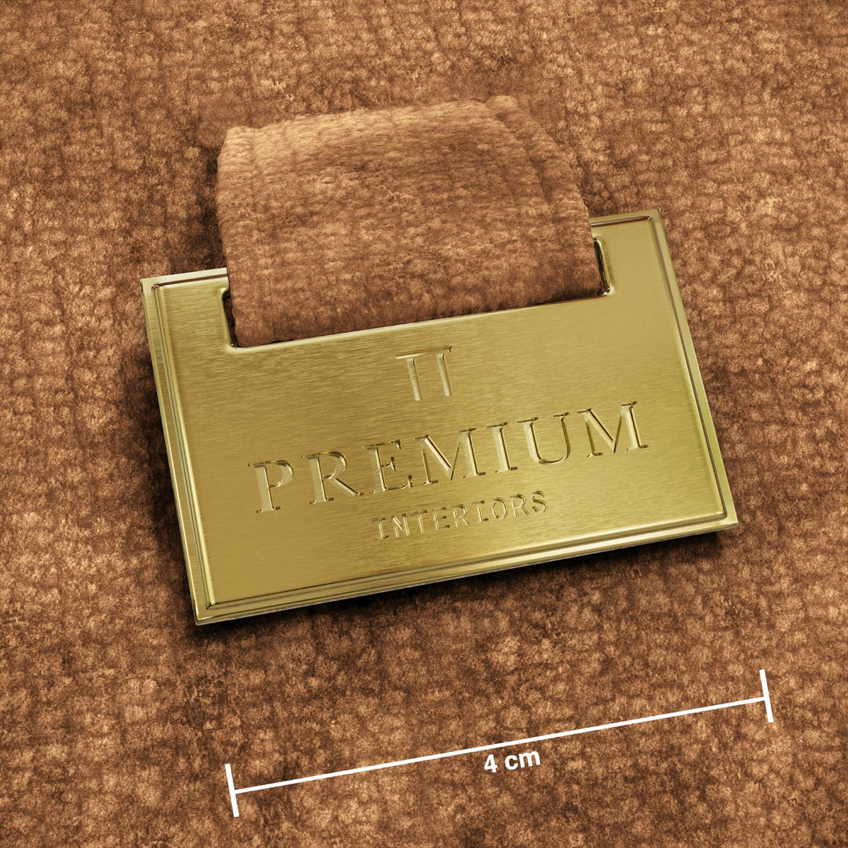ECKSOFA rechtwinklig LOMI Geprägter Samt Karamell 274cm - Braun, Textil (274/174cm) - Premium Interiors