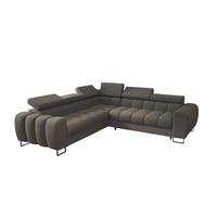 ECKSOFA Bastien Mit Schlaffunktion - Grau, Holzwerkstoff/Textil (260/260cm) - Fun Möbel