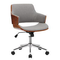 BÜRODREHSTUHL - Webstoff / Sperrholz - Grau, Holzwerkstoff/Textil (54/82/60cm) - home24