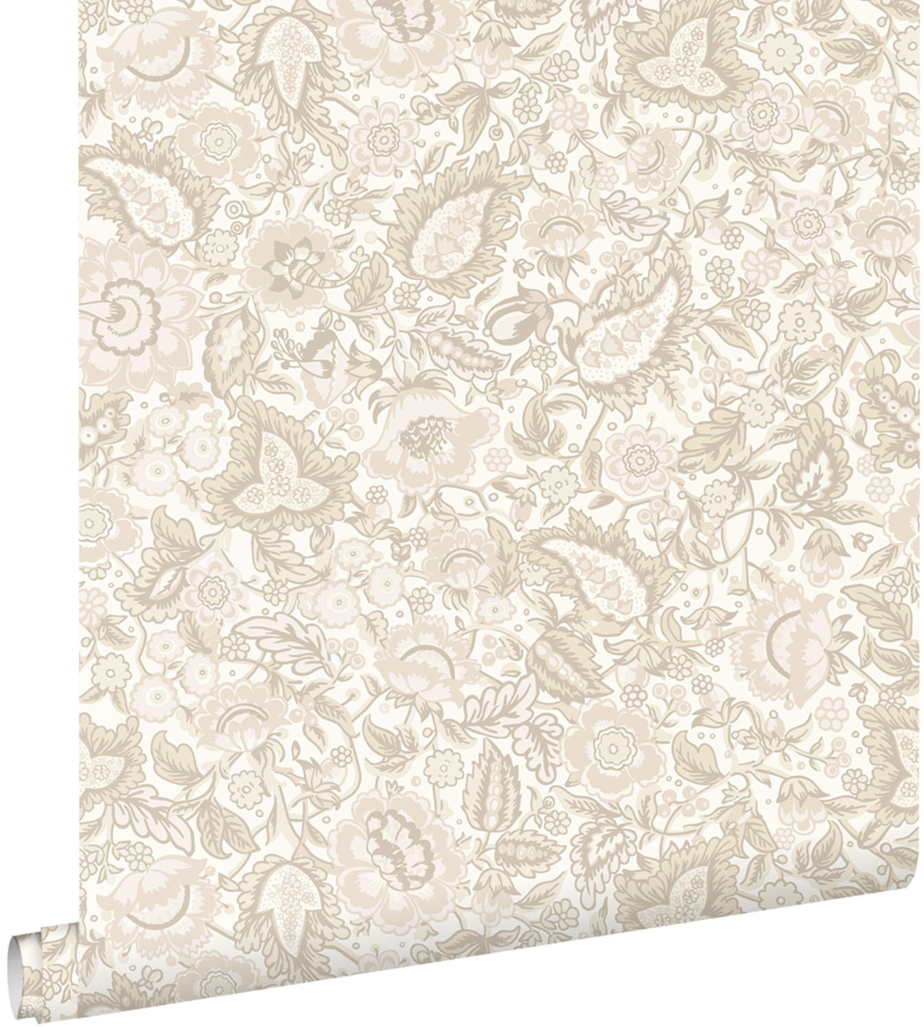 TAPETE Blumenmuster 50 x 900 cm - Weiß, Papier (50/900cm) - ESTAhome