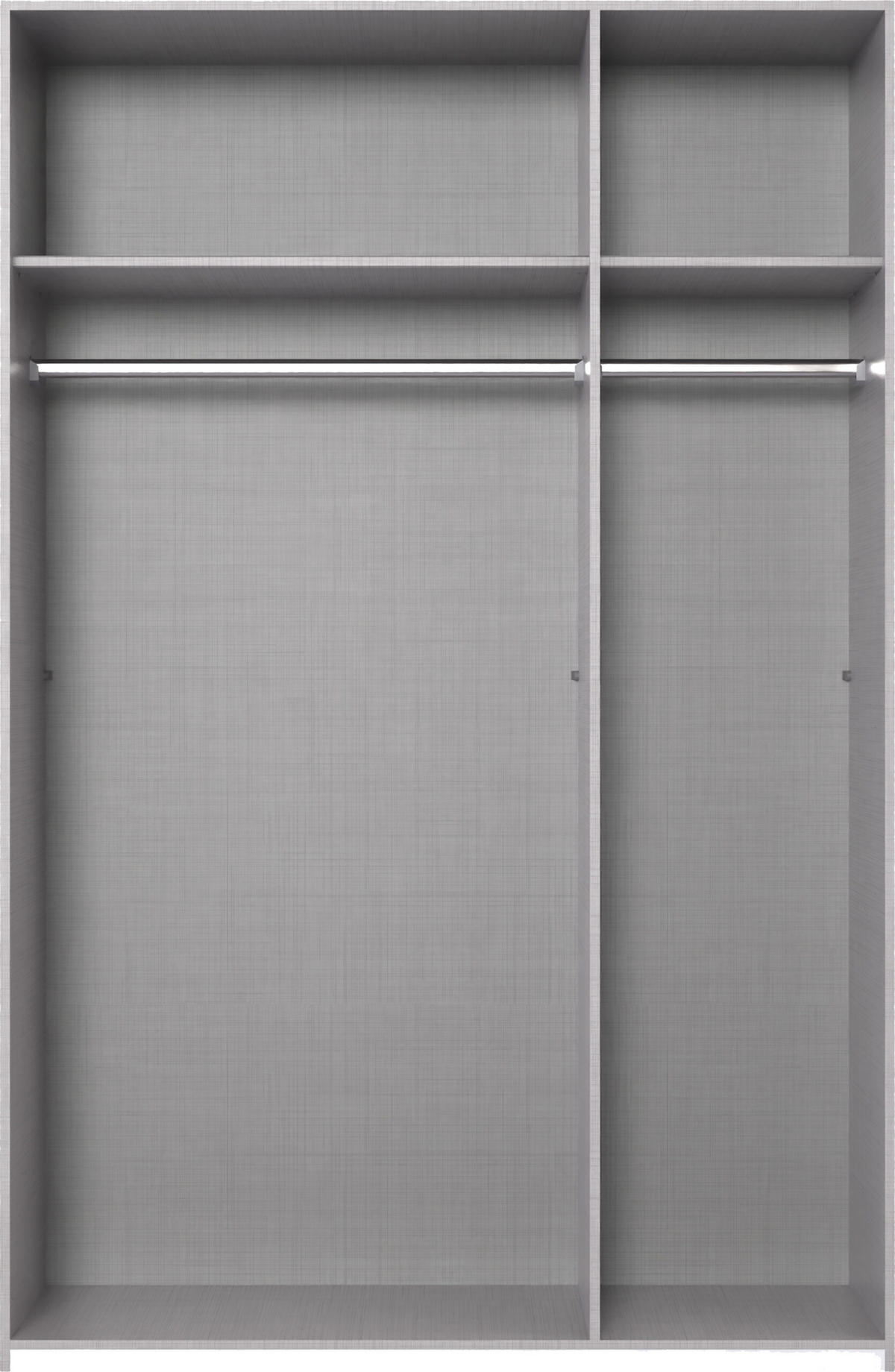 SCHWEBETÜRENSCHRANK Queen in Weiß 135 x 198 x 65 cm (BxHxT) – Kleiderschrank mit einer Spiegeltür - Weiß, Holzwerkstoff (80/200/120cm)