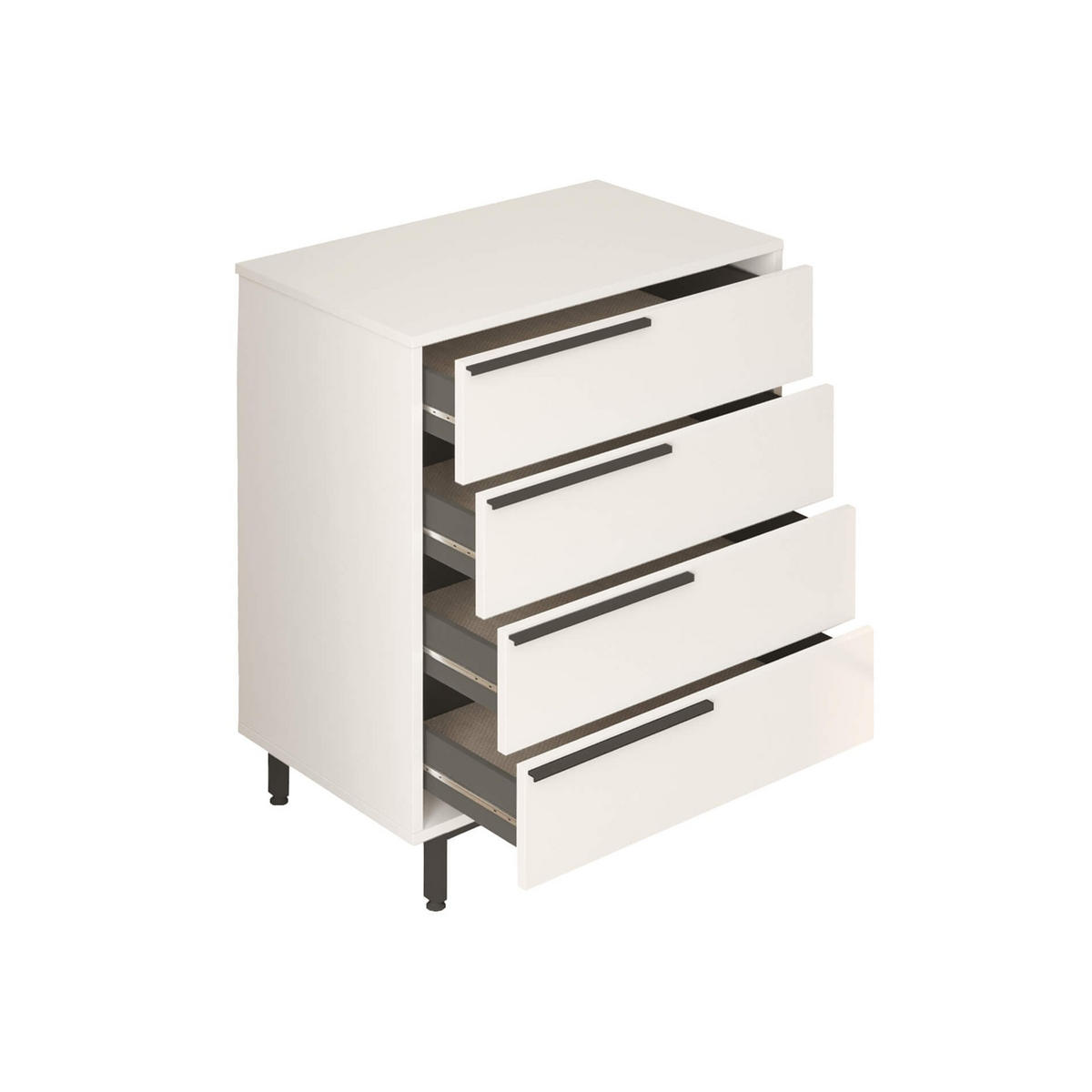KOMMODE 75/44,5/95 cm - Weiß, Holz (75/95/44.5cm) - Mobili Rebecca
