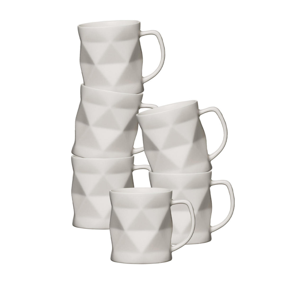 BECHER Tekia weiß 400 ml 6er Set - Weiß, Keramik (0.4L) - Ritzenhoff Breker
