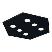 DECKENLEUCHTE - Schwarz, Metall (70/80/4cm) - Lumicom
