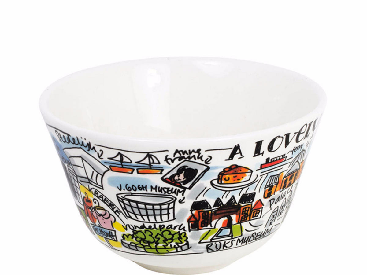 SCHALE Amsterdam in Bunt - 14cm - Multicolor, Keramik (14.3/9/14.3cm) - Blond Amsterdam