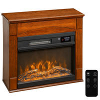 ELEKTROKAMIN DE-17072 3D-Flammeneffekt 6 Farben Braun - Braun, Holzwerkstoff (68.5/63/27.5cm) - ComfortXL