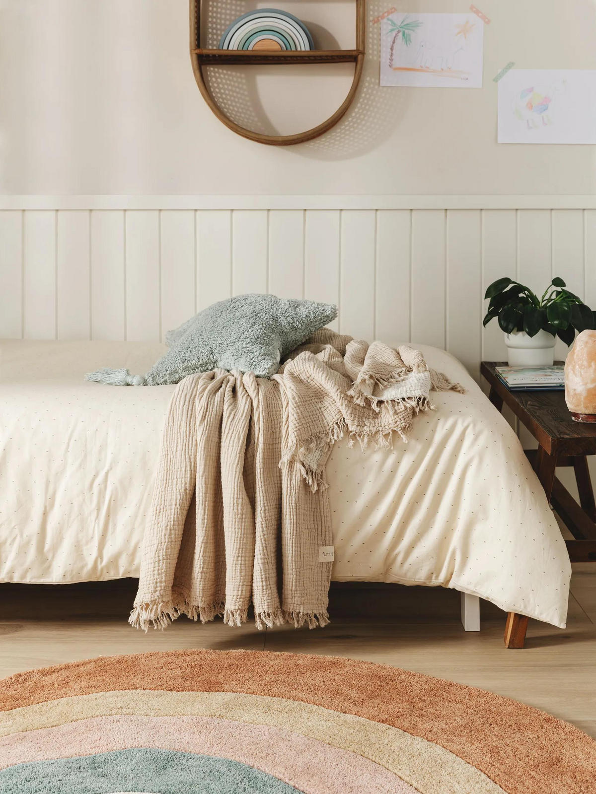 BAUMWOLLDECKE Lilo Cream/Beige 130x170 cm - Creme, Textil (130/170cm) - Lytte