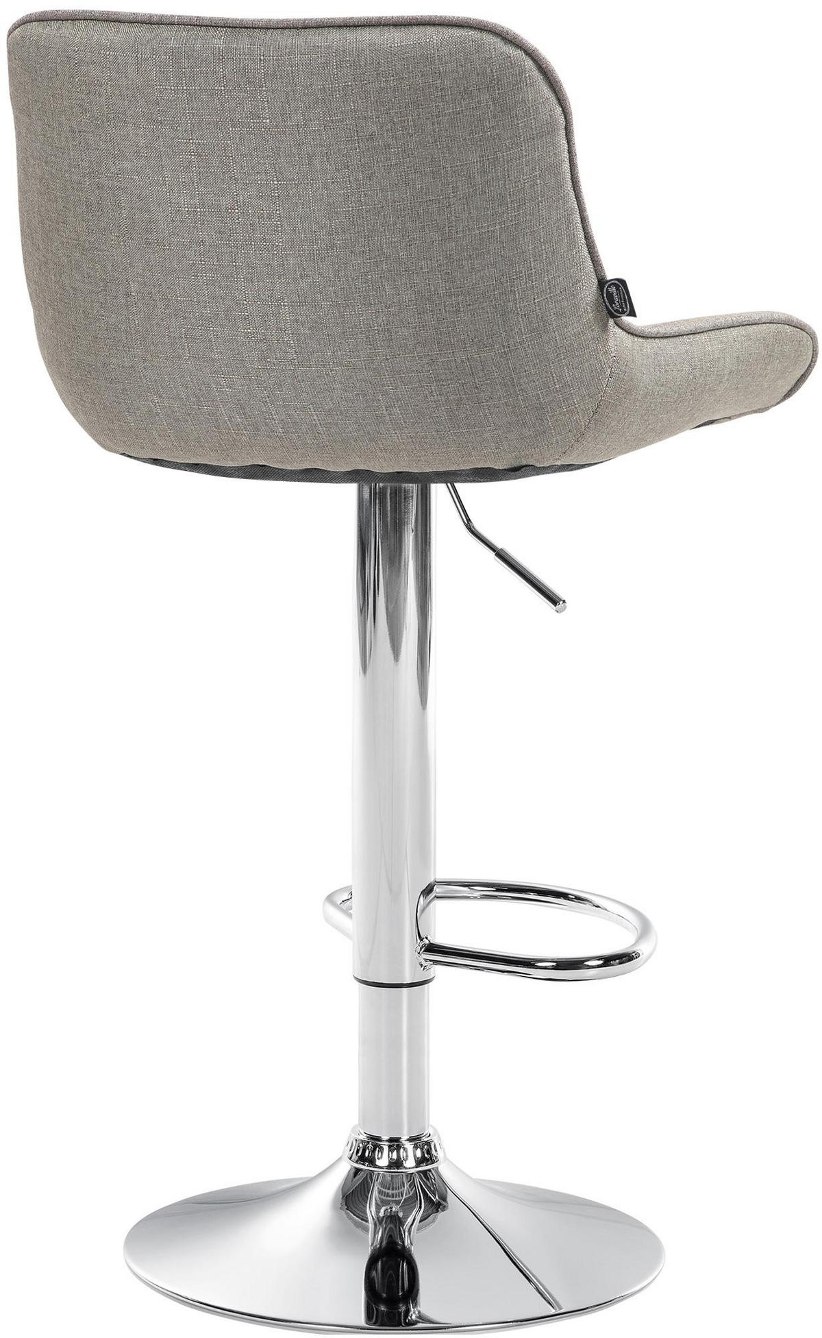 BARHOCKER 2er Set Stoff taupe - Taupe/Chromfarben, Textil/Metall (49/85/51cm) - CLP