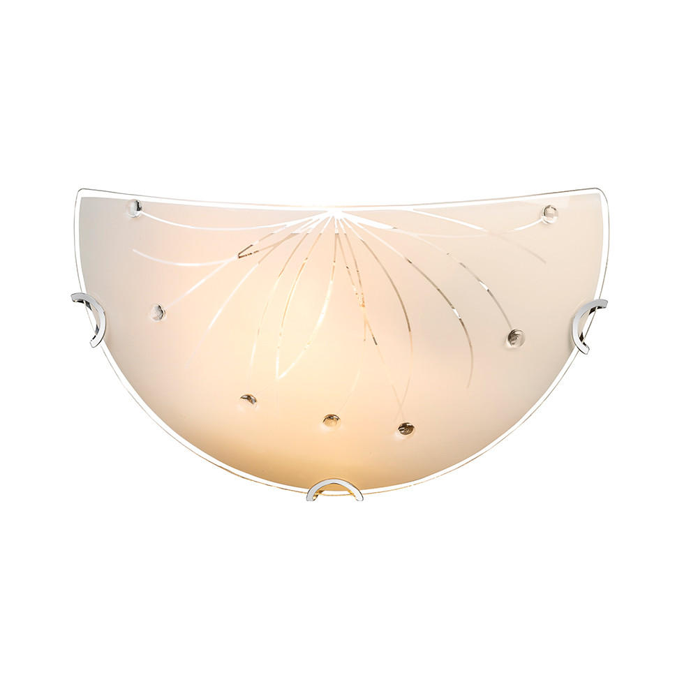 WANDLEUCHTE CALIMERO I Weiß satiniert - Weiß, Glas (30/16/6.5cm)