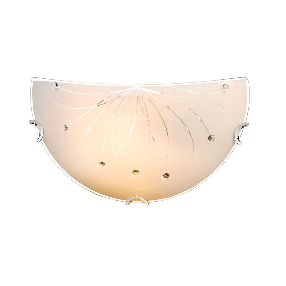 WANDLEUCHTE CALIMERO I Weiß satiniert - Weiß, Glas (30/16/6.5cm)