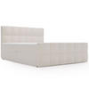 BOXBETT Alicante 160x200 Bouclé-Stoff Creme - Creme, Holz/Textil (160/200cm) - Graingold