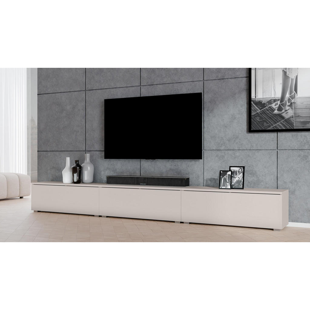 Thumbnail - AX Living Lowboard, Beige, Holzwerkstoff, Kunststoff, Teilmassiv,Kiefer, Uni, Rechteckig, 300x36.5x32 cm, Hergestellt in...