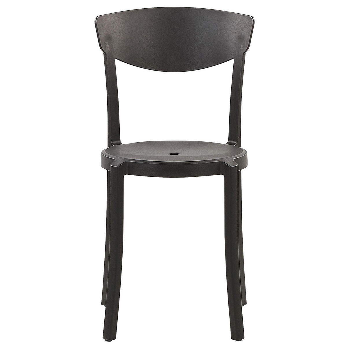 GARTENSTÜHLE 4er-Set Kunststoff schwarz Vieste - Schwarz, Kunststoff (42/80/40cm) - Beliani