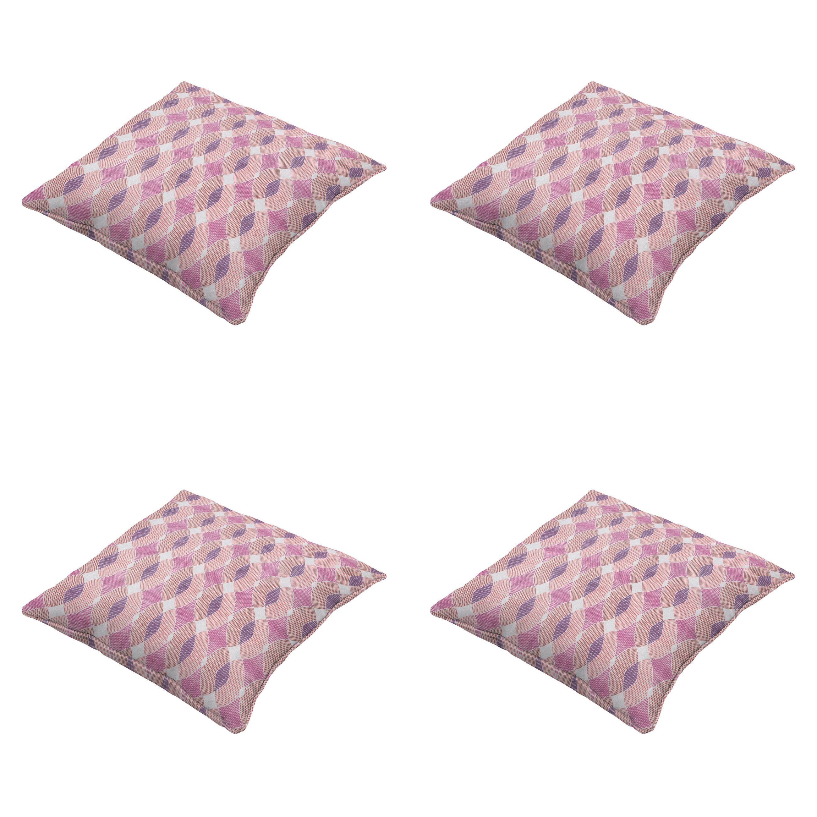 DEKORATIONSKISSEN Rae - Lila - 50/50/10 cm - 4er-Set - Lila, Textil (50/50cm) - Madison