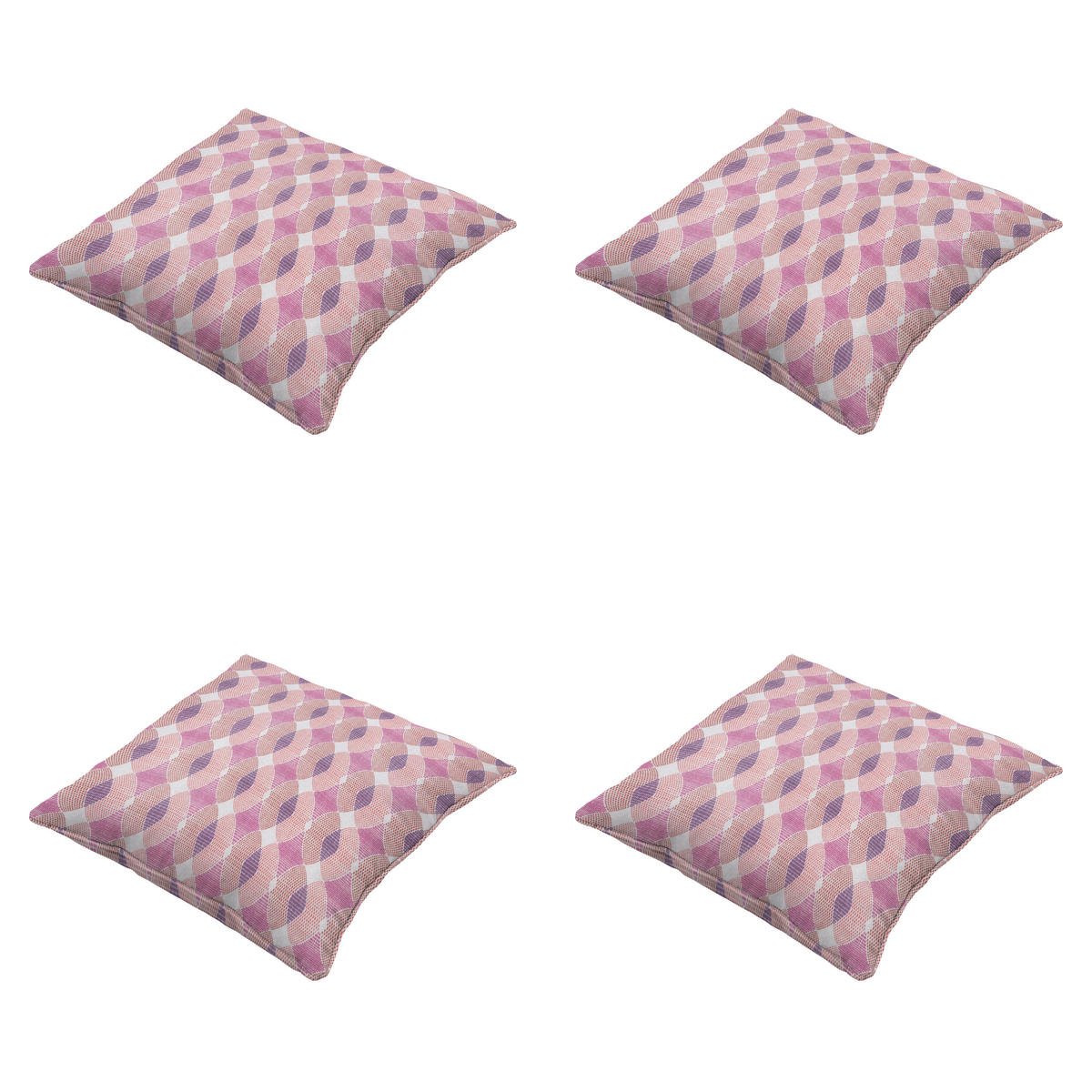 DEKORATIONSKISSEN Rae - Lila - 50/50/10 cm - 4er-Set - Lila, Textil (50/50cm) - Madison