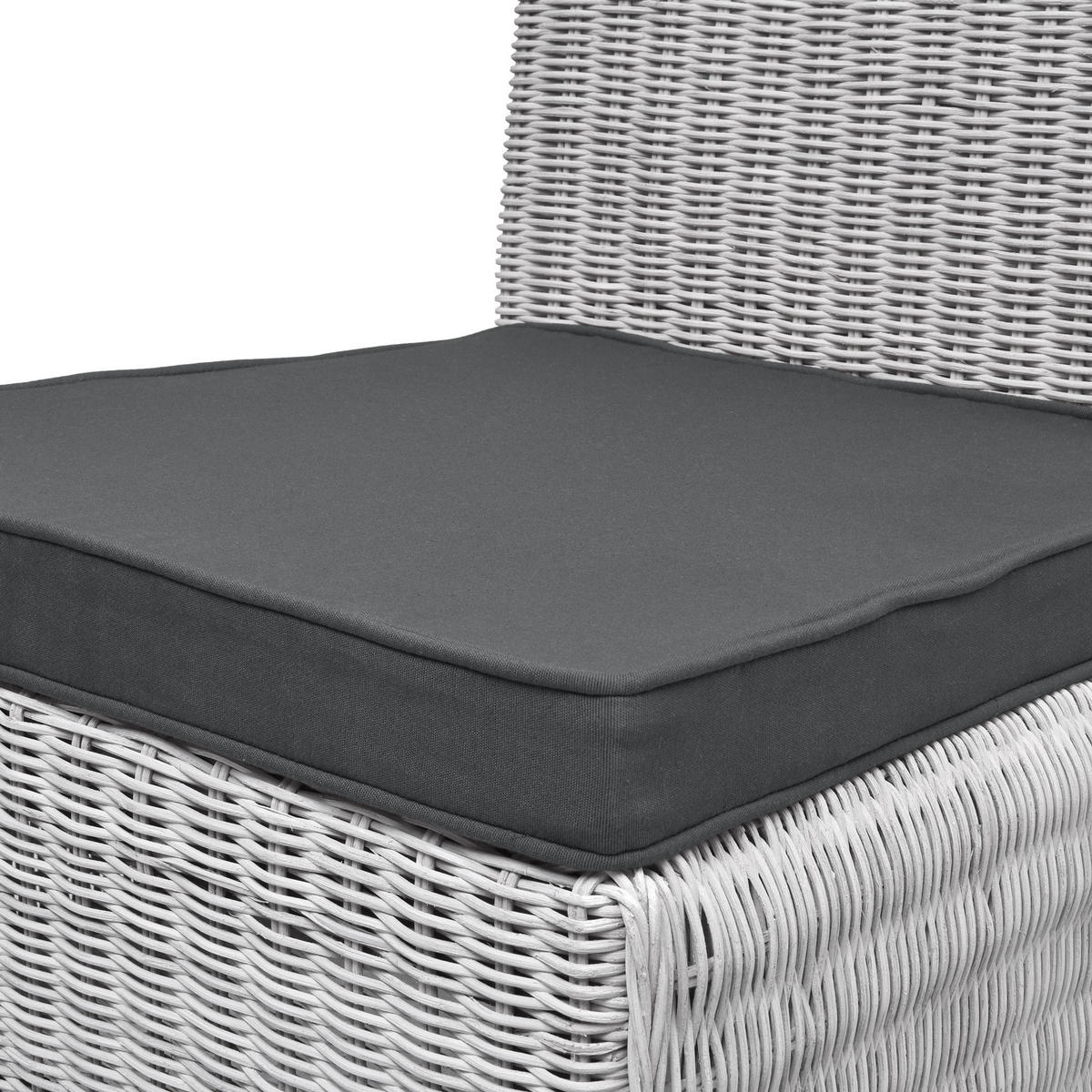 STUHLKISSEN Loft SK 45/40/5 cm Graphitgrau 4tlg - Grau, Textil (40/45cm) - Beautissu 