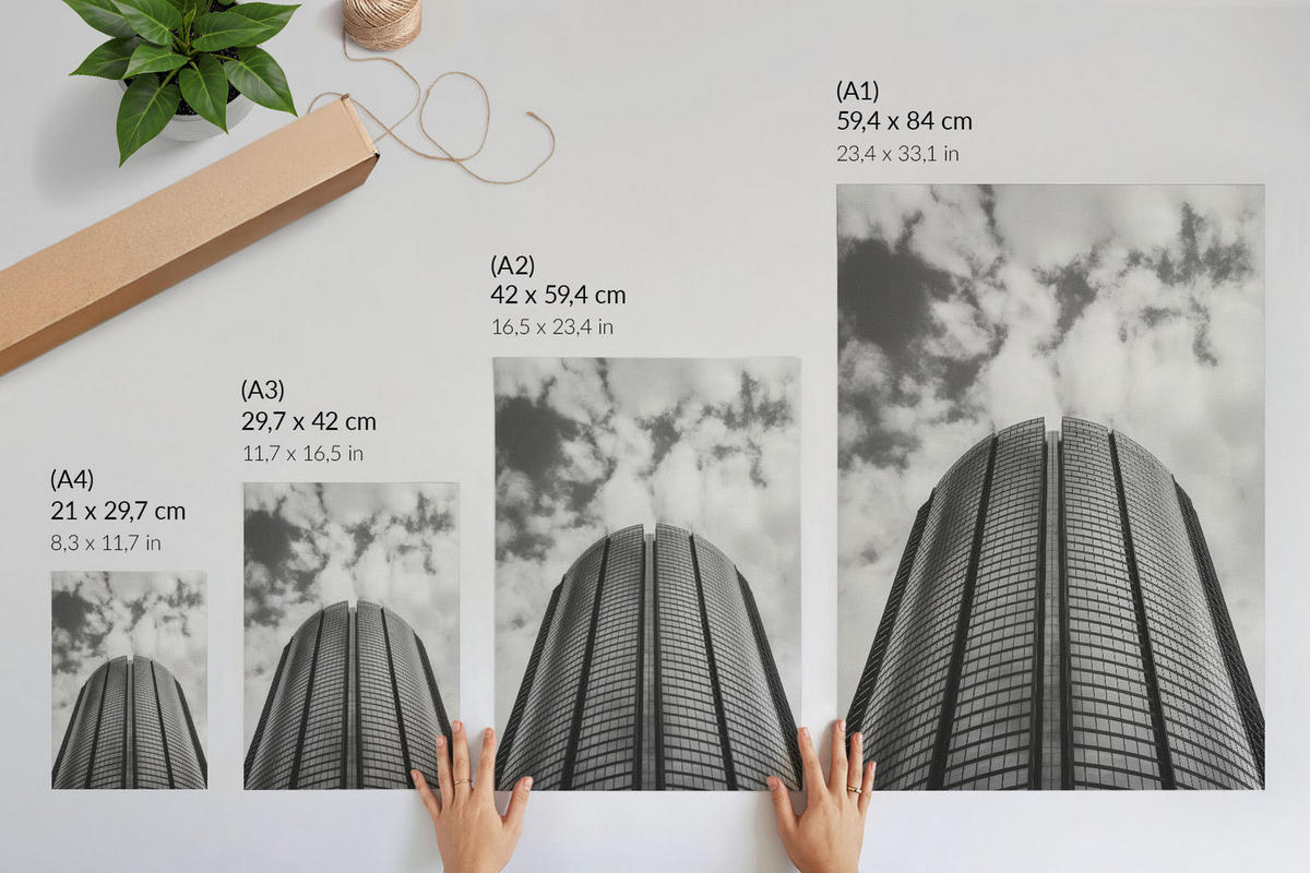 POSTER - 42x59 cm - Elowen - Stadtarchitektur - Schwarz, Textil (42/59/0.1cm) - TULUP