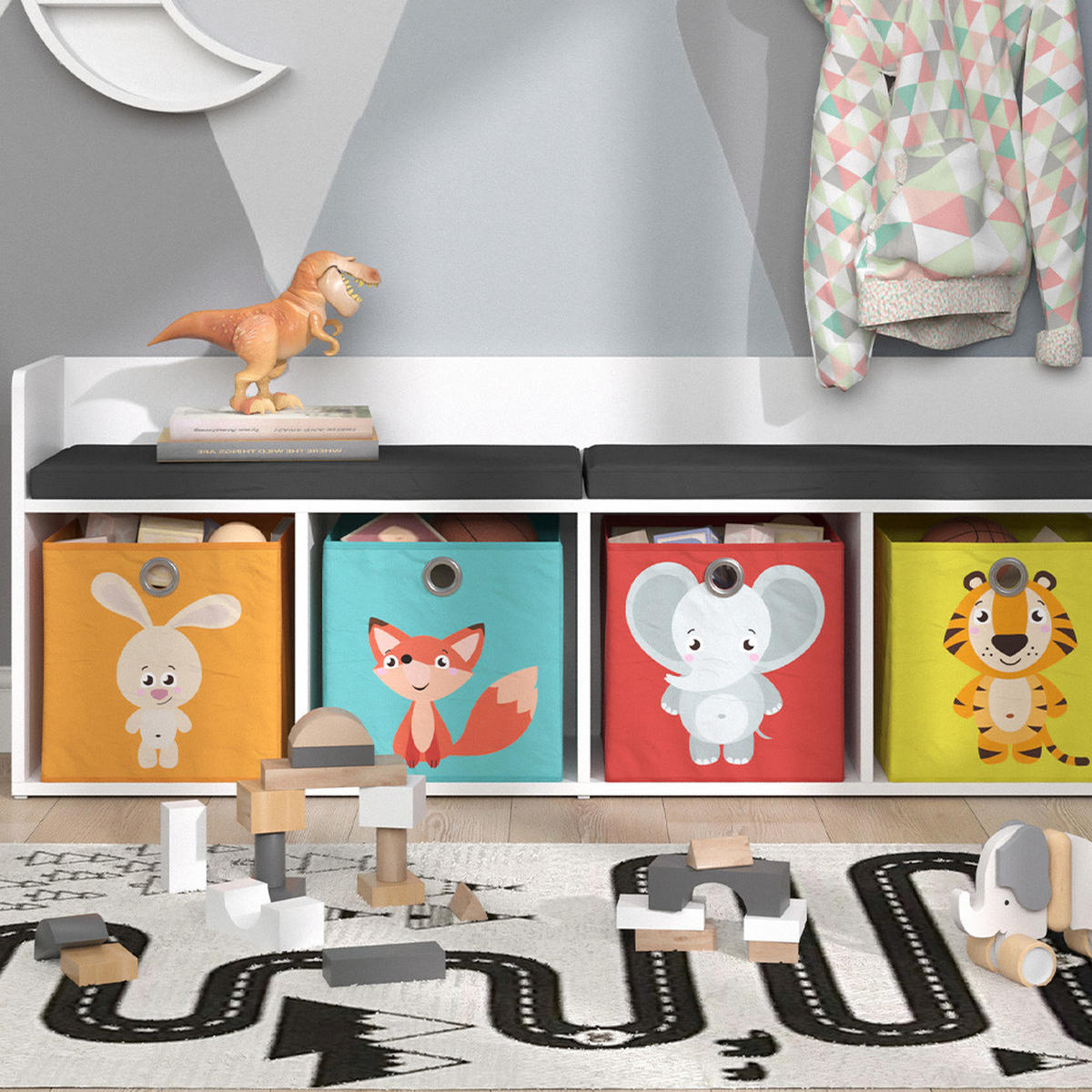 DĚTSKÁ POLICE Luigi Bílá - bílá, kompozitní dřevo (31.2/53.4/142.4cm) - Vicco