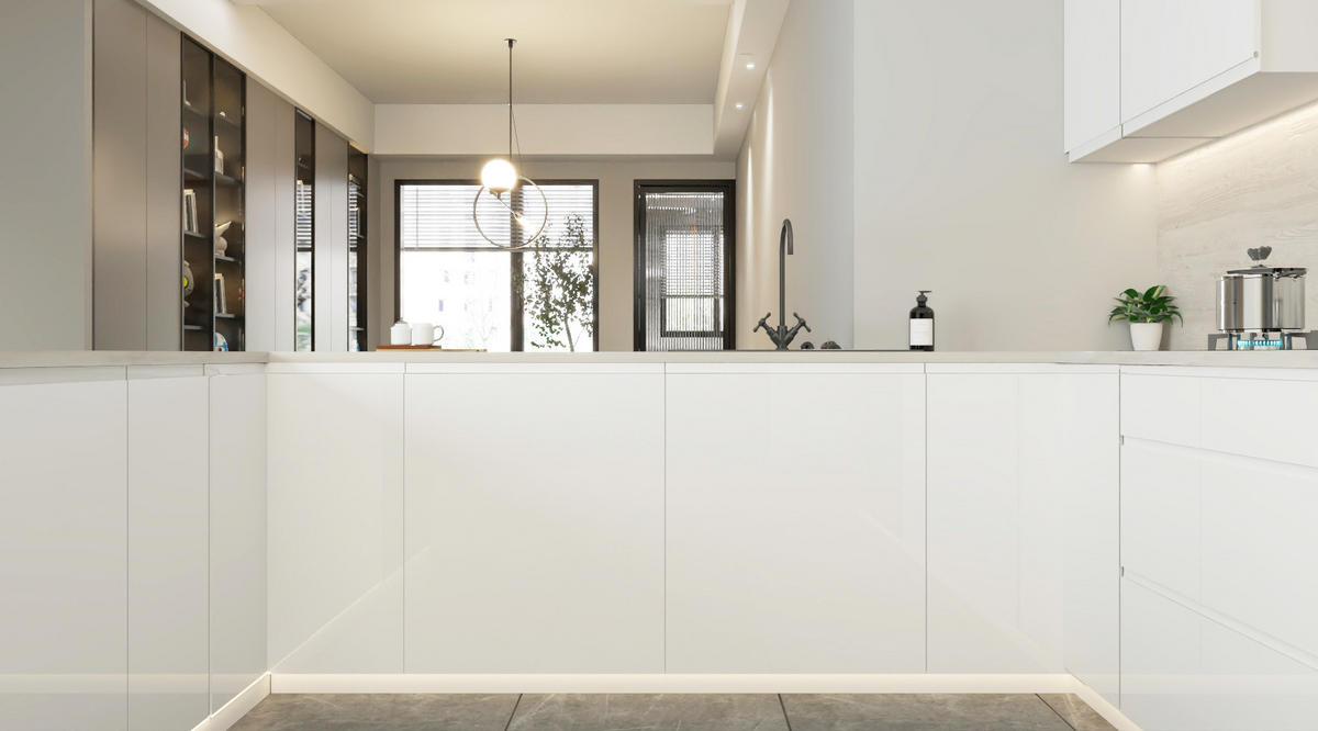 ECKKÜCHE 310 × 289 × 210 cm - Velmora KÜ-AS-013 - in Weiß / Hochglanz - Weiß, Holz (310/212/58cm) - ROYAL24_MARKT