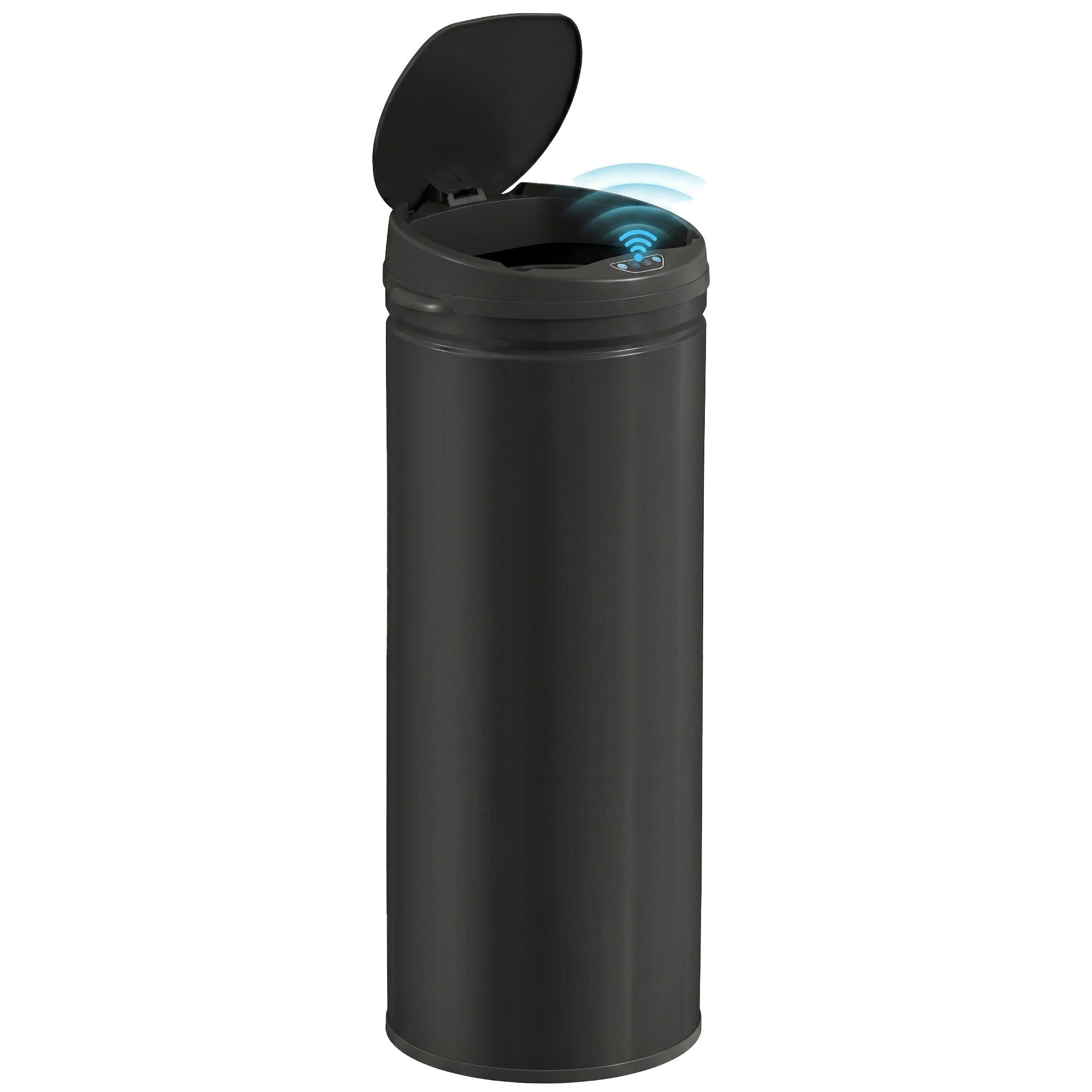 ABFALLEIMER Schwarz 1 Stück - Schwarz, Metall (30.5/85/30.5cm) - GiPP