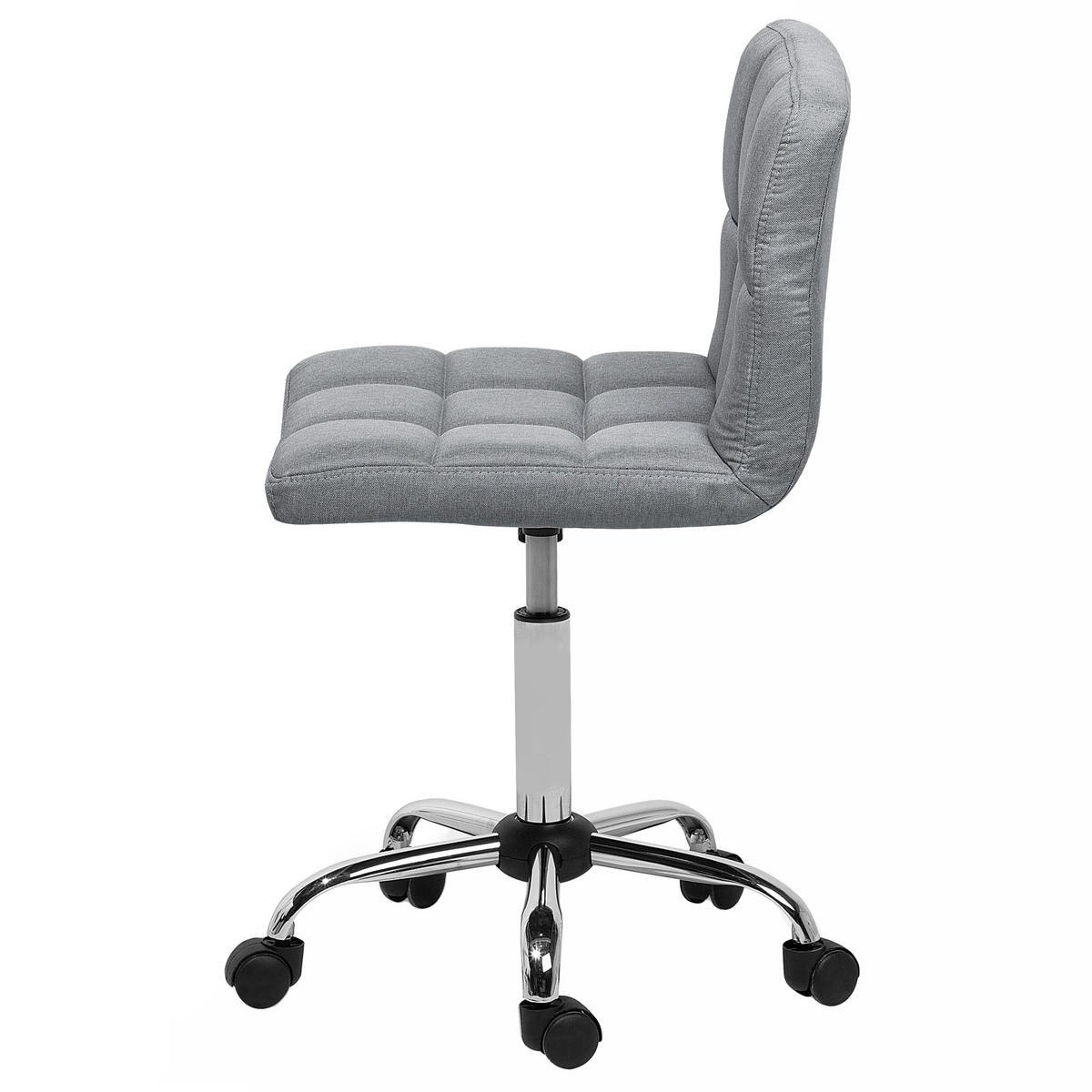 BÜRODREHSTUHL Polyester Grau Marion - Grau, Textil/Metall (44/79/38cm) - Beliani