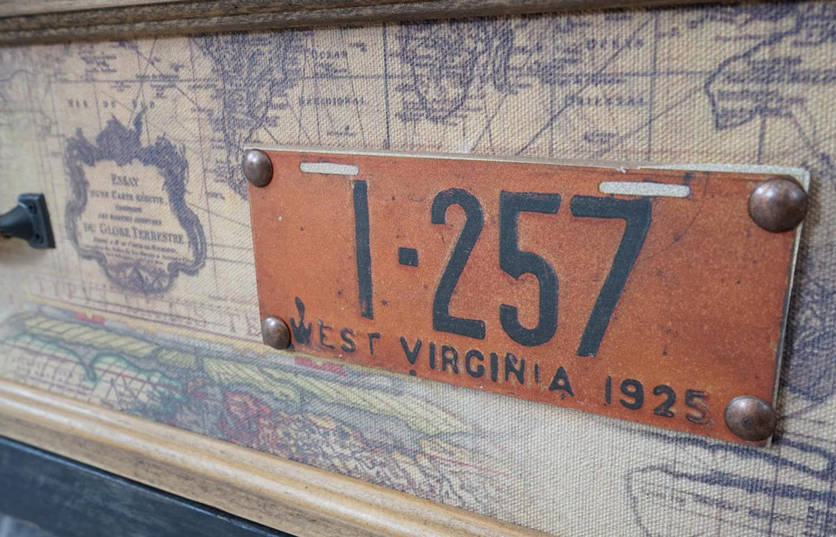 APOTHEKER-SCHRANK TANNE Schwarz, Multicolor - Multicolor/Schwarz, Holz (110/100/32cm) - MCW