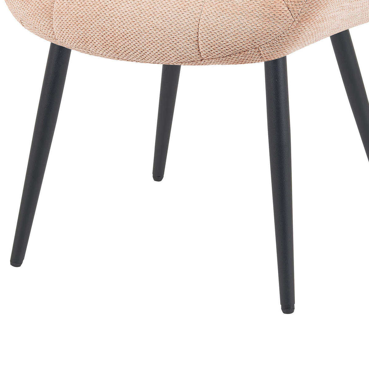 ESSZIMMERSTUHL Mika-Remo - Schwarz/Rosa, Textil/Metall (65/81/66cm) - DUBI Möbel