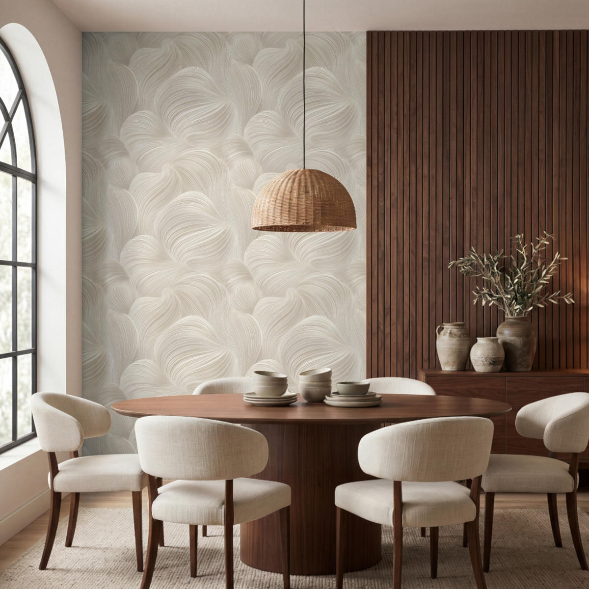 TAPETE - Lines - Ventilator - Beige - 180x260 cm - Creme, Papier (180/260cm) - OnlyWow