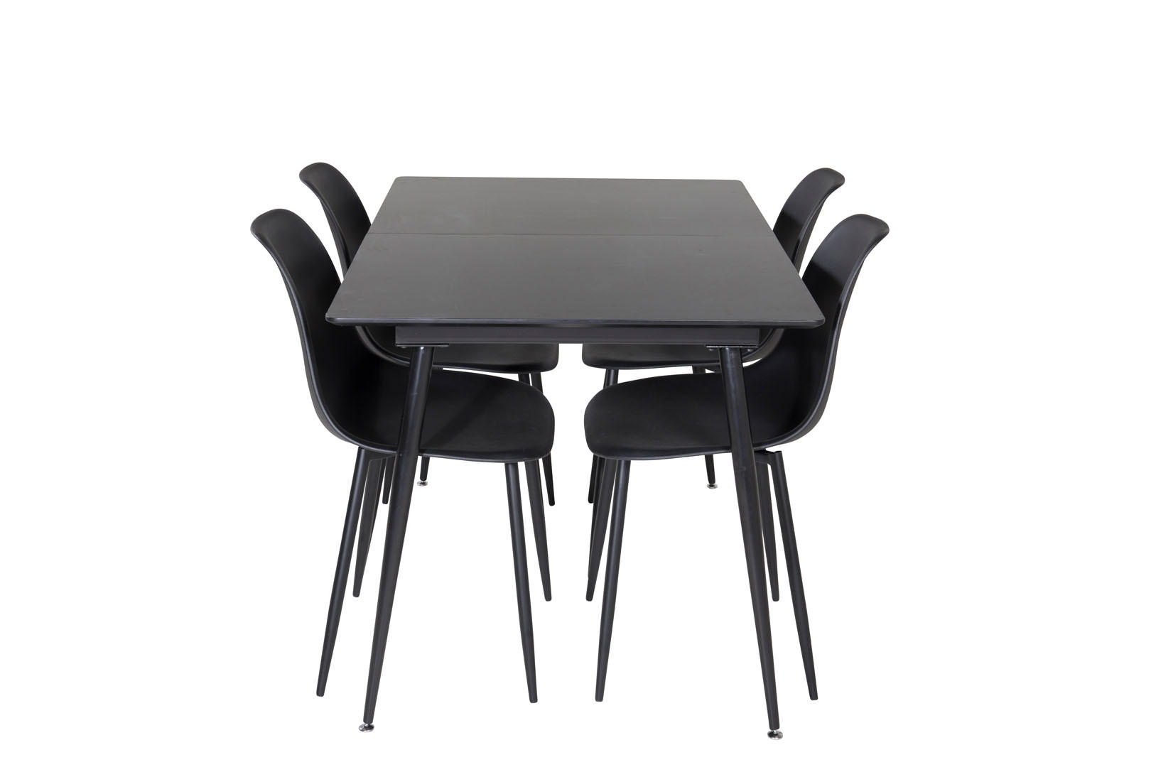 TISCHGRUPPE Schwarz - Schwarz, Holzwerkstoff (90/76/120cm) - ebuy24