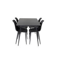 TISCHGRUPPE Schwarz - Schwarz, Holzwerkstoff (90/76/120cm) - ebuy24