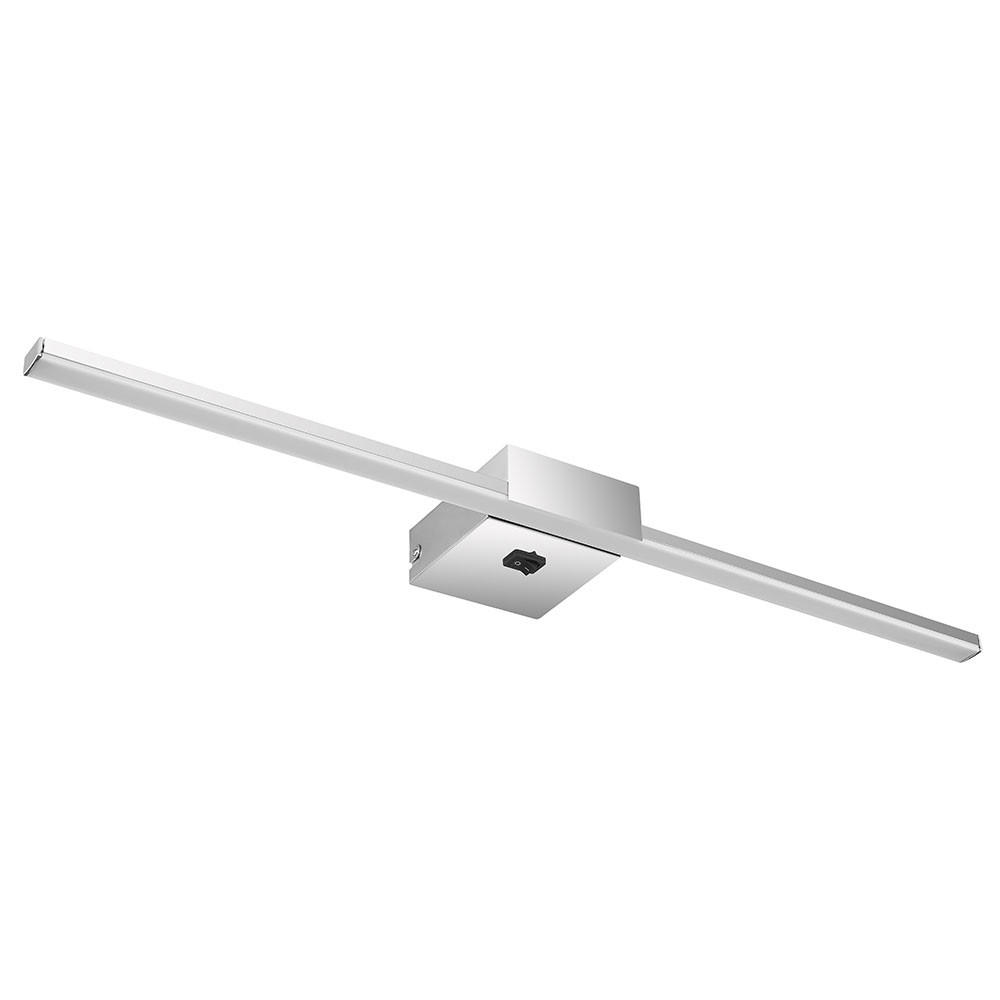 LED WANDLEUCHTE Metall Chrom Silber - Silberfarben, Metall (61.5/3.7/11cm) - Globo Lighting