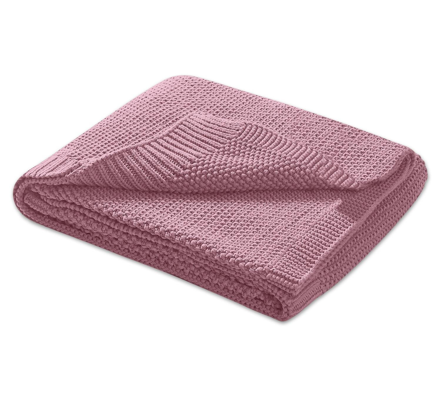 wometo Baby-Strickdecke Pink 70x100 cm