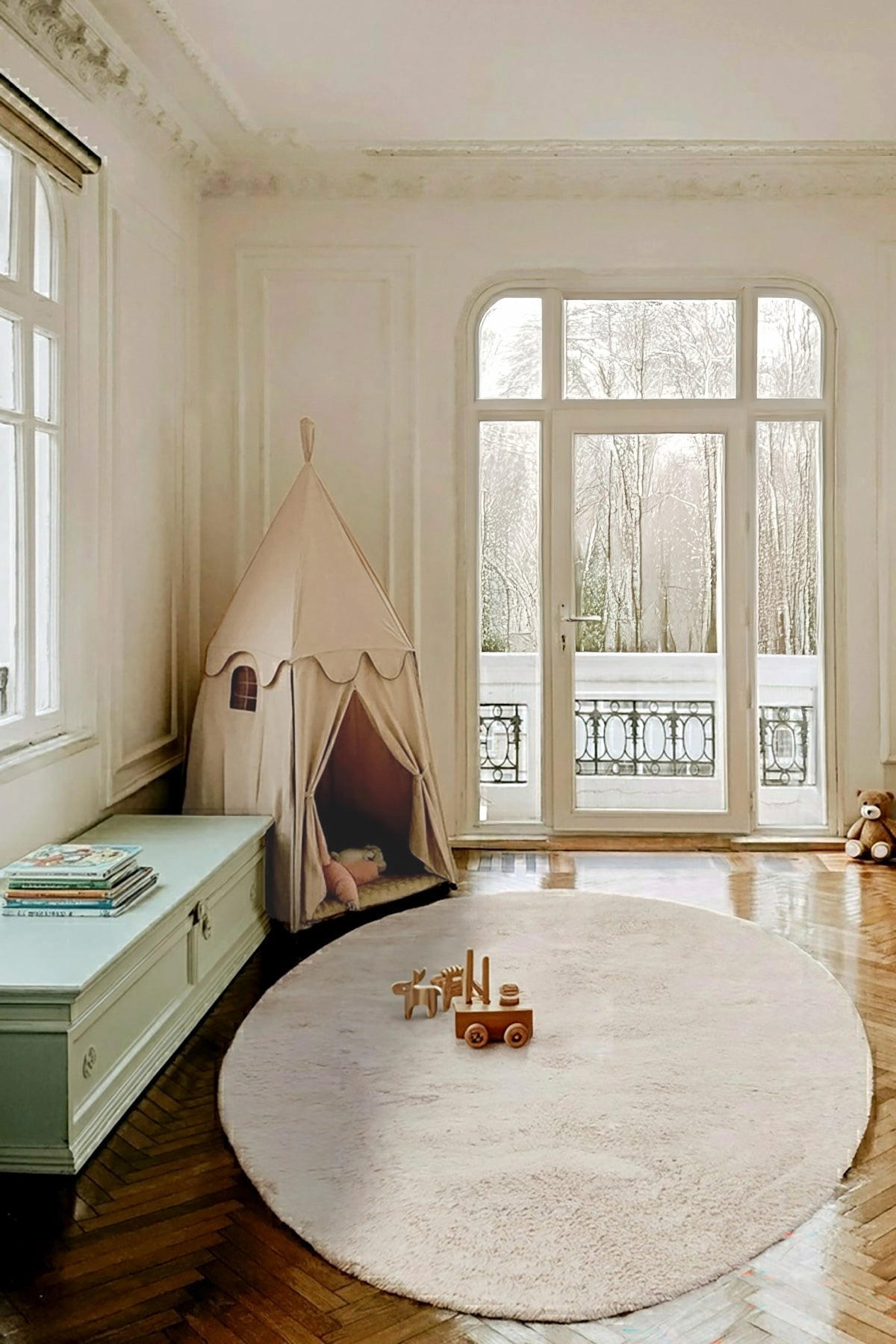 TEPPICH Shaggy ultraweich Wolloptik beige - Beige, Textil (160/230cm) - AFK Living