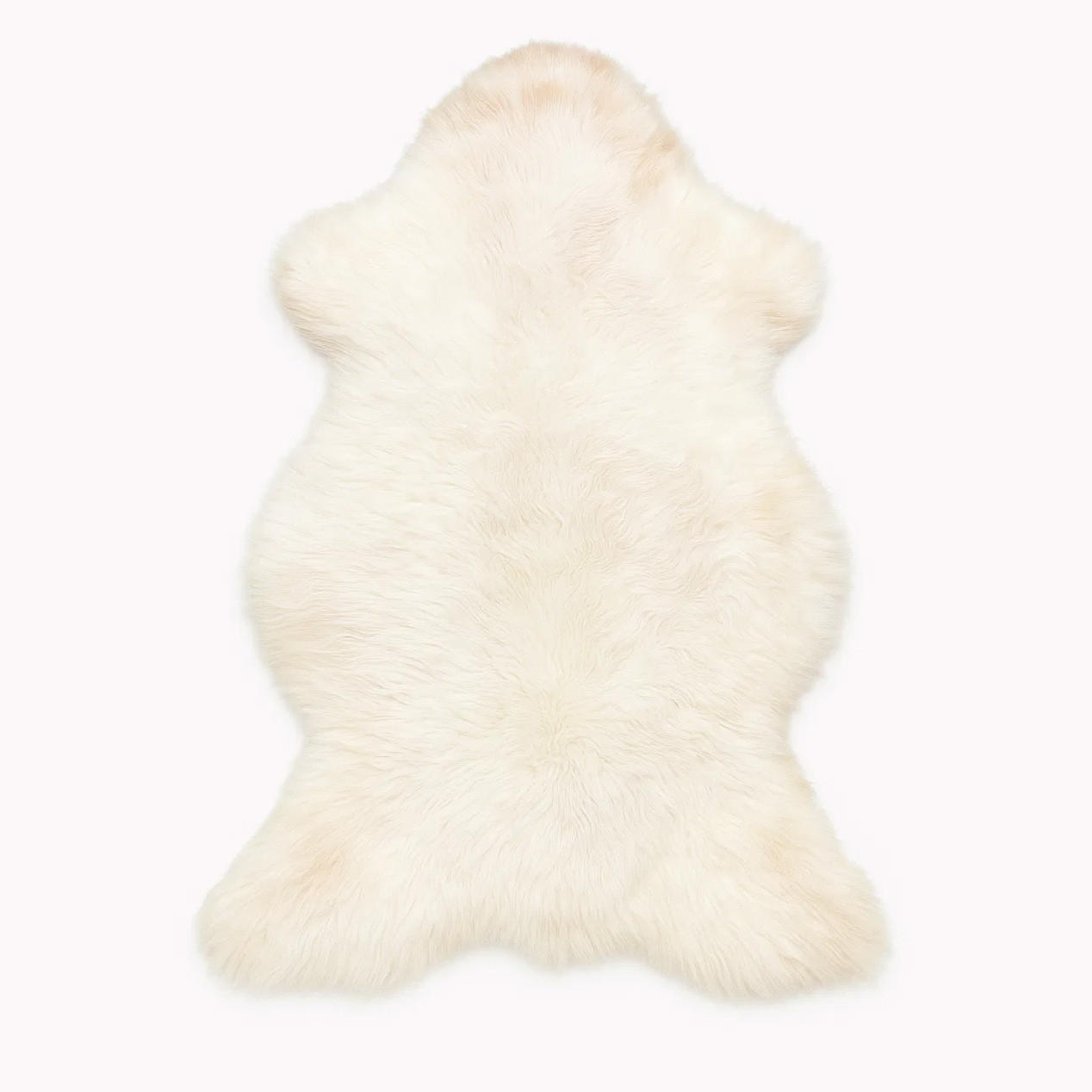 SCHAFFELL Lammfell natur meliert extra weich, ca. 110 cm, 3 Stück - Weiß/Naturfarben, Fell (60/110cm) - Provellus