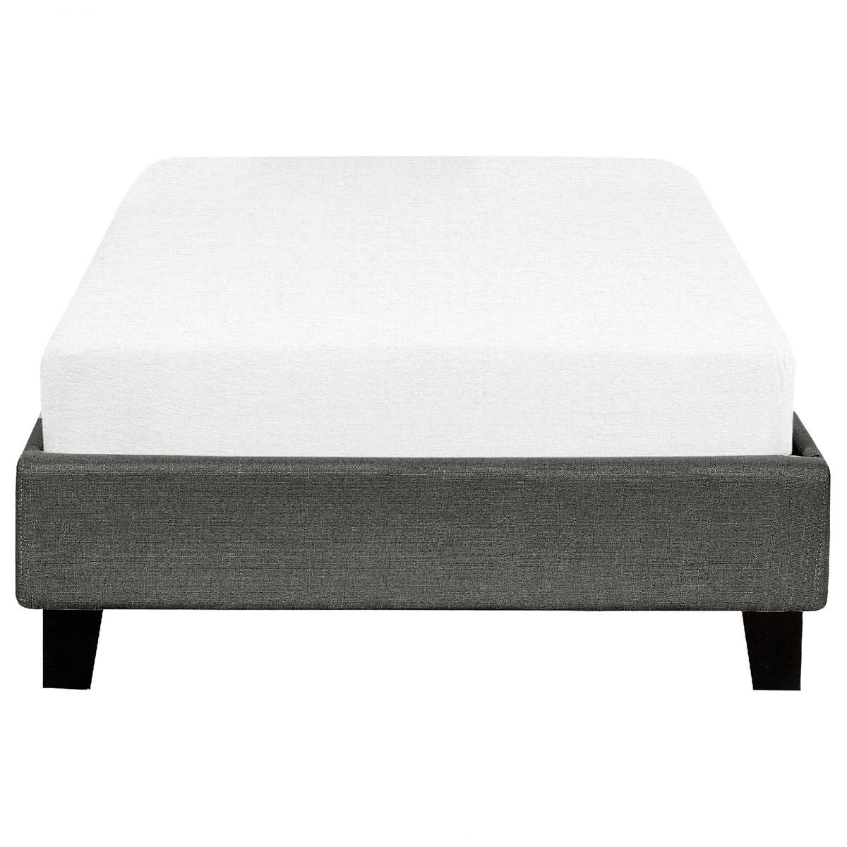 POLSTERBETT mit Lattenrost 90x200 cm Grau Roanne - Grau, Textil (90/200cm) - Beliani