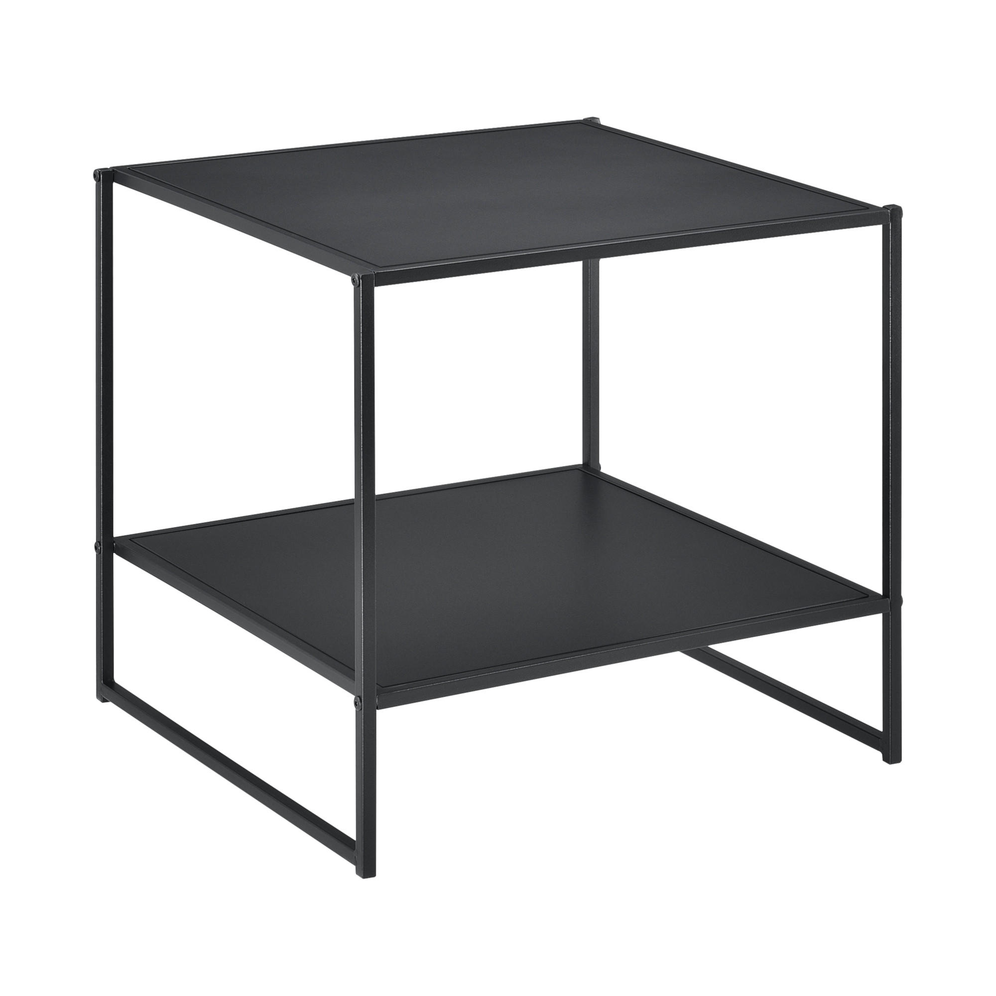 BEISTELLTISCH Salsnes - Schwarz, Metall (51/53/51cm) - [en.casa]
