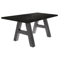 ESSZIMMERTISCH Elia 4 160 x 90 x 75 Esstisch Graphit/Schwarzstahl - Schwarz, Holz (160/90/75cm) - 58aufmkessel