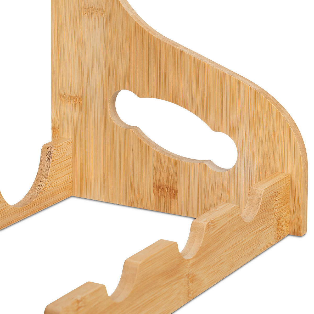 WEINREGAL - Hellbraun, Holz (44.5/30/23.5cm) - Relaxdays