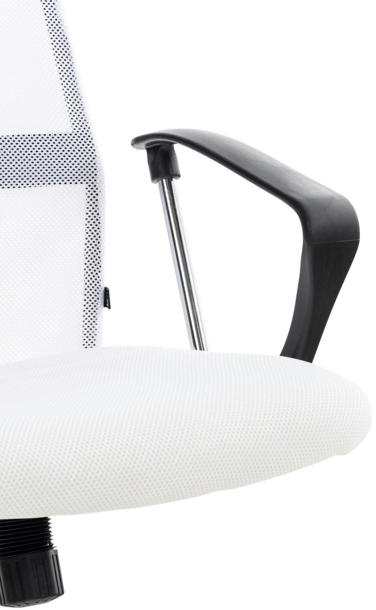 BÜROSTUHL Waterloo, Kunstleder Weiß - Weiß, Textil/Metall (60/118/53cm) - TPFLiving