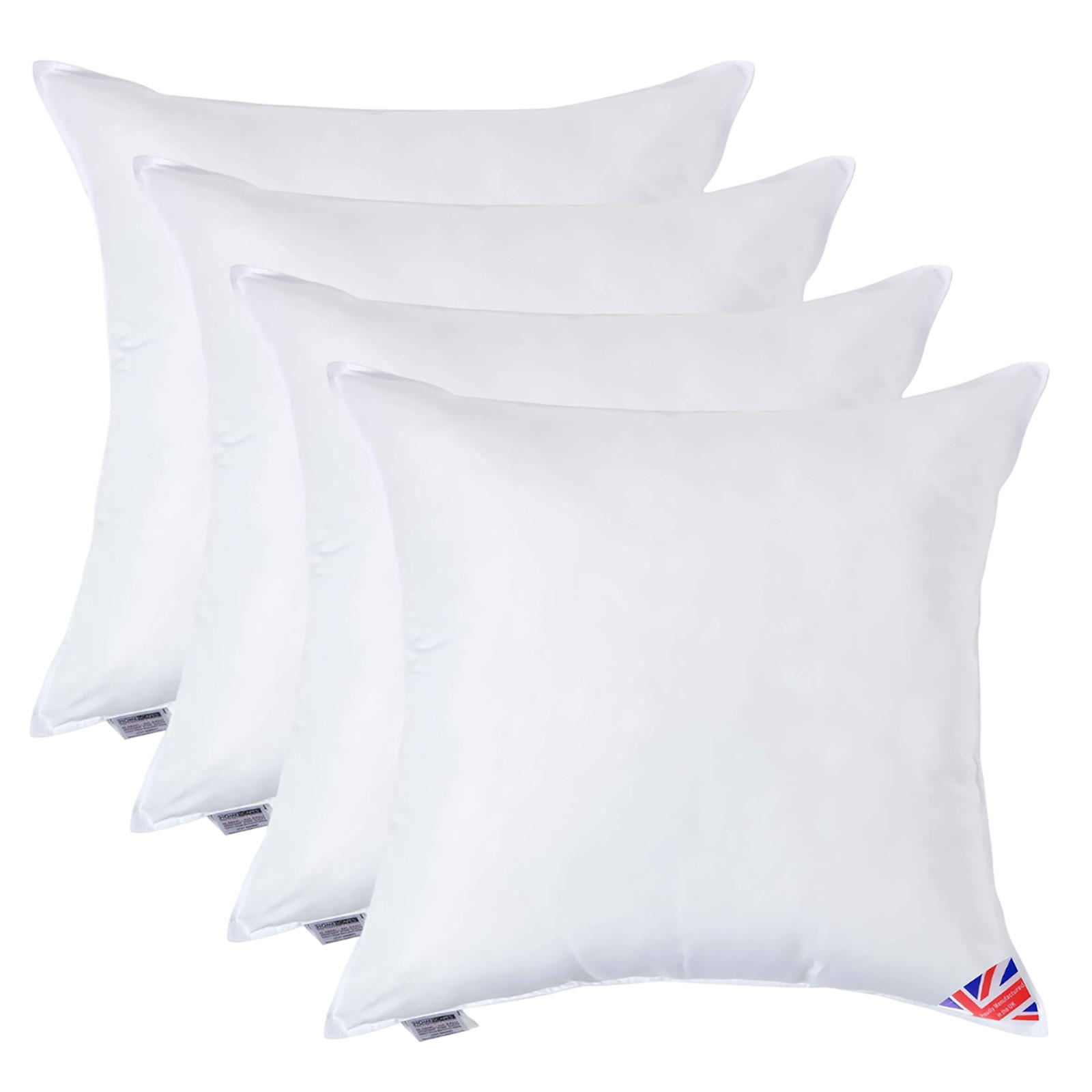 FÜLLKISSEN 4er-Set – 65/65 cm, Super-Mikrofaser - Weiß, Textil (65/65cm) - Homescapes