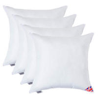 FÜLLKISSEN 4er-Set – 65/65 cm, Super-Mikrofaser - Weiß, Textil (65/65cm) - Homescapes